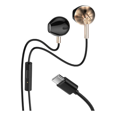 Audífonos Con Microfono Ldnio Hp09c Con Cable Tipo C Color Black\u002FGold | Meses sin interés