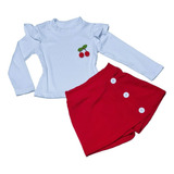 Conjunto Infantil Inverno Menina Manga Longa Mini Diva