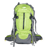 Mochila Senderismo 50l (45l+5l) Campismo Funda Impermeable Color Verde Diseño De La Tela Liso