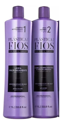 Plástica Dos Fios Kit Com Shampoo + Mascara Liso Maximo 2 Un