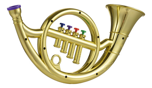Trompa. Instrumentos De Viento De Colores Para Niños Pequeño