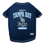 Mlb Tampa Bay Rays Camiseta Del Perro, Grande. - Camisa Con 