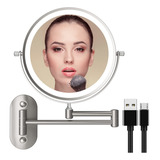 Ereal Espejo De Maquillaje Recargable Con Iluminacion Led, E