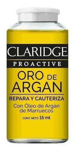 Ampolla Tratamiento Capilar Claridge Oro De Argán X 15 Ml