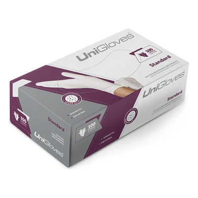 Luva branca com pó UniGloves Standard Tamanho P | MercadoLivre