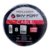 Cable Electrico Sky Fort Calibre 8 100% Cobre