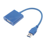 Adaptador Usb 3.0 A Vga Video Cable Convertidor Color Azul