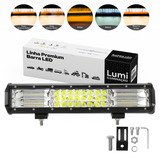 Barra Led 216w Strobo Safetycar Branca Amarelo Farol Luz Rfe:2409 Lumi