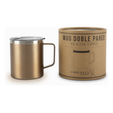 Mug Doble Pared En Acero Copper Ambiente Gourmet