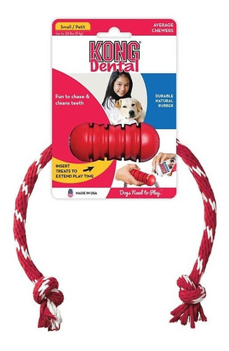 Jueguete Para Perro Kong Dental Con Cuerda Talla S Razas