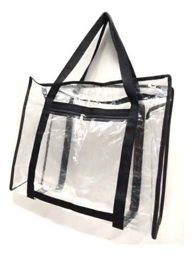 Bolsa Sacola Em Pvc Cristal Transparente Grande Jumbo Cdp Pn