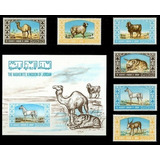 Fauna - Jordania - Serie + Block Mint - Mi 669a-674a + Bl 41