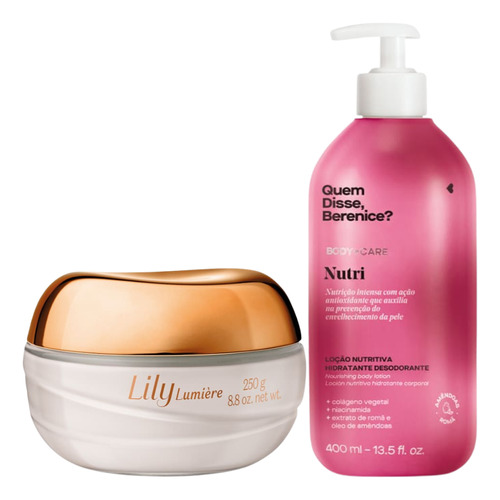 Creme Lily Lumière + Hidratante Nutri Quem Disse Berenice?