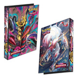 Pasta Fichário Álbum Premium Pokémon 4 Argolas Capa Dura Cor Origem Perdida - Espada E Escudo - Giratina E Zoroark