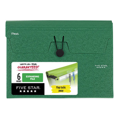 Organizador De Archivos Carpeta Five Star Con 6 Divisiones Color Verde musgo | MercadoLibre