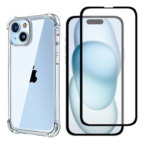 Kit Capa Capinha Anti Impacto Para iPhone 15 Plus + Pelicula