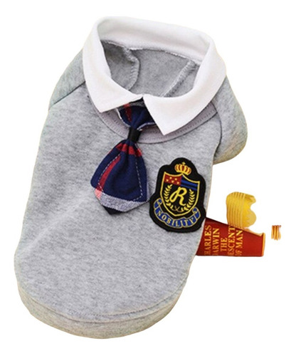 Ropa Para Mascotas De Colegial Gris