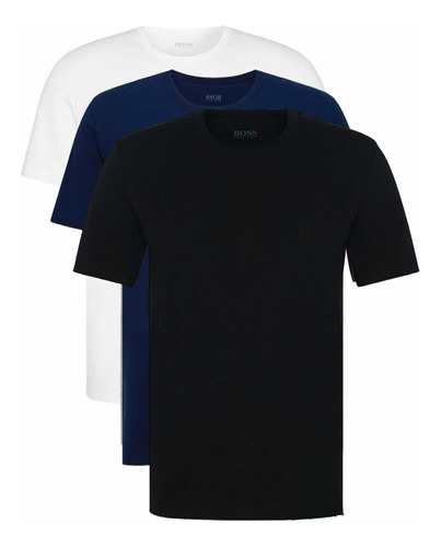 Camiseta Hugo Boss Cuello Redondo 3 Pack Nab 100% Original