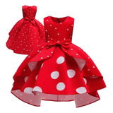 Vestido Princesa Con Lazos Para Niña Talla 2 -12 Años R-902