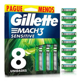 Carga De Barbeador Mach3 Sensitive Leve 8 Pague 6 Gillette