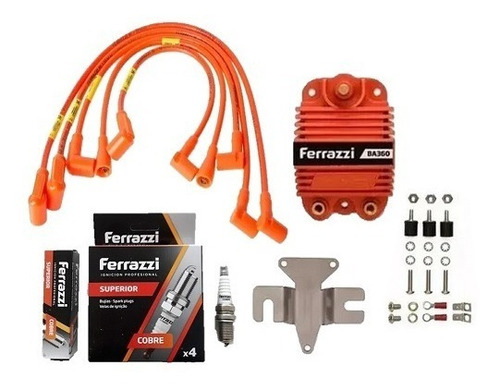 Cables Y Bujias + Bobina Msd Seca Ferrazzi Fiat Duna Uno 1.6