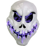 Máscara Led Fantasma Halloween Colores Rave C/pilas