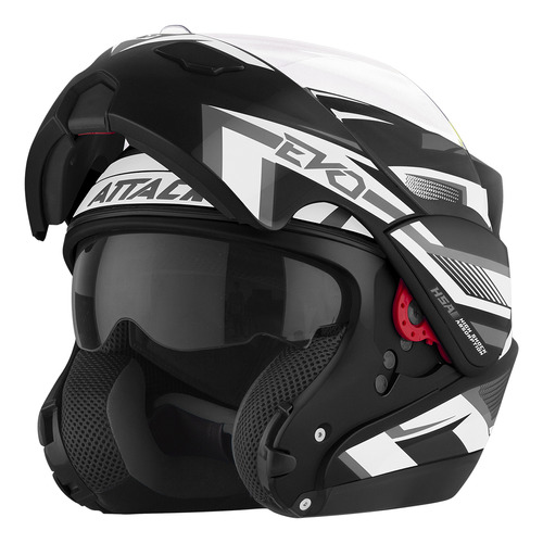 Capacete Escamoteavel Robocop Pro Tork Attack Viseira Dupla