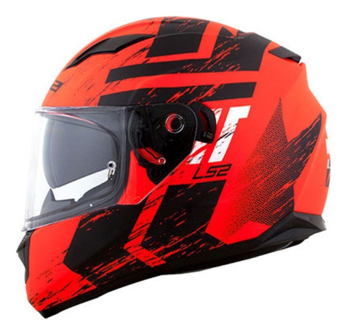 Capacete Ls2 Stream Evo Ff320 Hunter Laranja Fosco