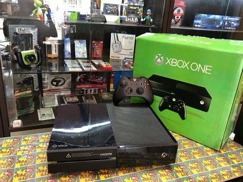 Xbox One 500gb Fat Preto 01 Controle Kinect Usado