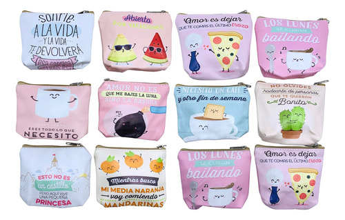  Monedero Colores Infantil Regalo Souvenir Pack X12 Surtido