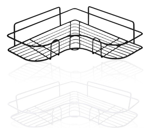 Suporte De Canto P/ Banheiro Porta Sabonete E Shampoo Cor Suporte Preto