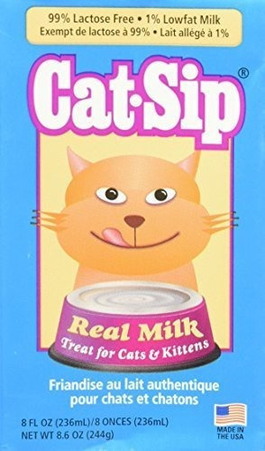 (paquete De 6) Cat Sip Real Milk Treat Para Gatos Y Gatitos