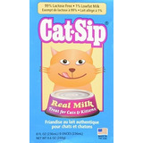(paquete De 6) Cat Sip Real Milk Treat Para Gatos Y Gatitos
