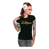 Playera Zildjian Baterista Rock Music Metal Dama