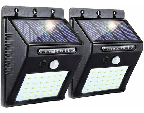 Lampara Led Solar Reflector Exterior Jardin Sensor Luz 2 Pzs