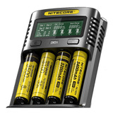 Cargador Ums4 Usb Nitecore Display De Estado Con Baterías