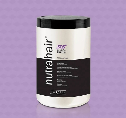 Máscara Sos Nutrição Intensa Nutrahair 1kg Hidratação Brilho