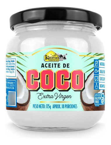 Aceite De Coco Extra Virgen 175g - Karavansay
