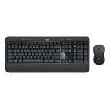 Kit De Teclado Y Mouse Inalámbrico Logitech Mk540 Español De Color Negro