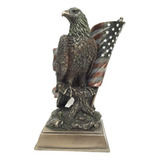 Estatua De Águila Calva Con Estrellas Y Rayas Orgullo Amer