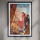 Cuadro 60x40 Turismo - Roma Italia - Poster Vintage 