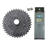 Cassete 9v Corrente 9v Tec Cassete Bike 9v Preto K7 11-36