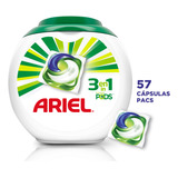 Detergente En Capsulas Ariel Pods 3 En 1, - 57 Capsulas