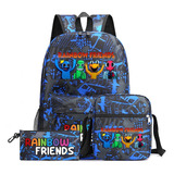 Mochila Rainbow Friends De 3 Piezas Con Accesorios Nuevo