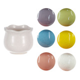  Mini Macetero De Ceramica Circular, Pack De 6