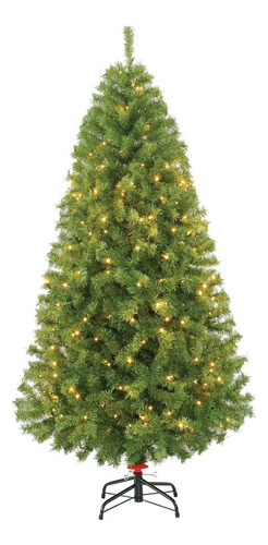 Arbol Navidad Vermont Verde 260 Luces Led 190cm Naviplastic