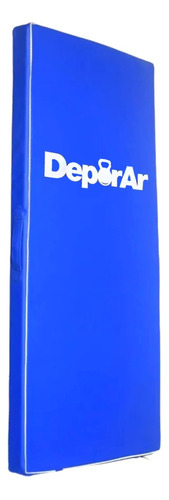 Colchoneta Impermeable 1mx50x4 Gimnasio Gym Deporar Color Azul Electrico & Blanco (1010)