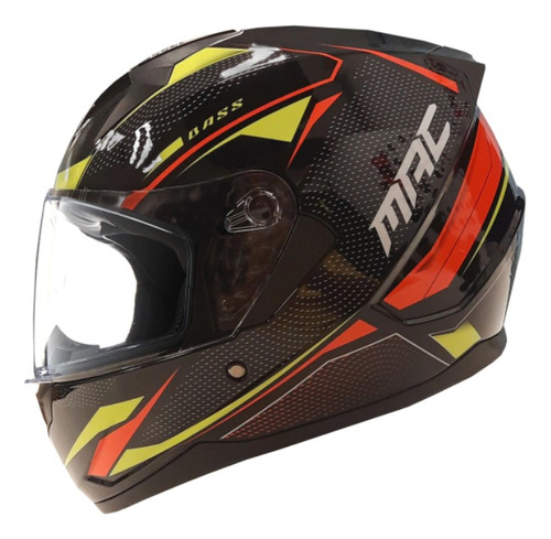 Casco Moto Integral Mac M67 Bass Zeppelin Visor Simple