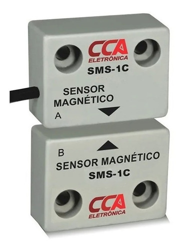 Sensor Magnético Retangular 1 Canal Contato Nf Com Atuador