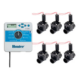 Combo Riego Hunter Programador Xcore 6 + 6 Valvula Solenoide